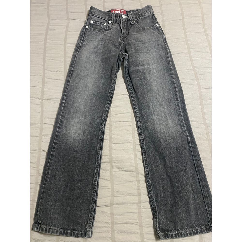 Levi's Kids Gray‎ Denim Jeans Classic Straight Leg Casual Wear Size 12 Slim